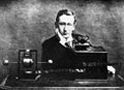 Guglielmo Marconi and his transmitter