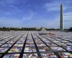The AIDS quilt in Washington DC