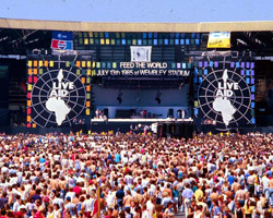 The Live Aid stage in London, England
